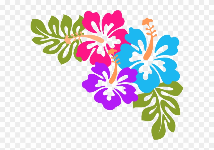 Hibiscus Clip Art At Vector Clip Art - Clip Art Hawaiian Flowers #249491