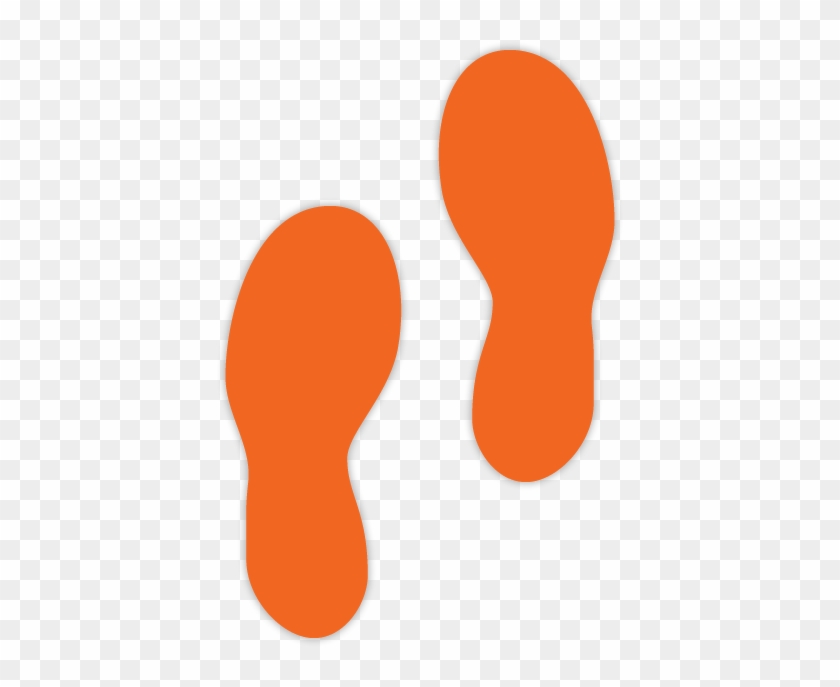 Orange "foot Steps" Marker - Orange "foot Steps" Marker #249719