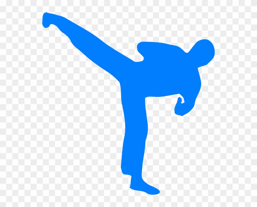 Blue Karate Clip Art - Karate Clip Art #249750