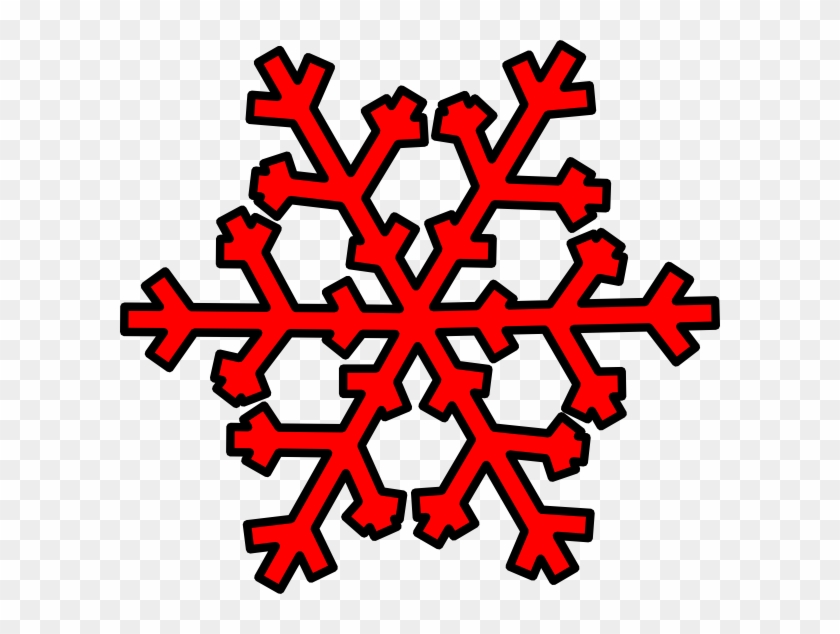 Red Snowflake Clip Art - Red Snowflake With Transparent Background #249850