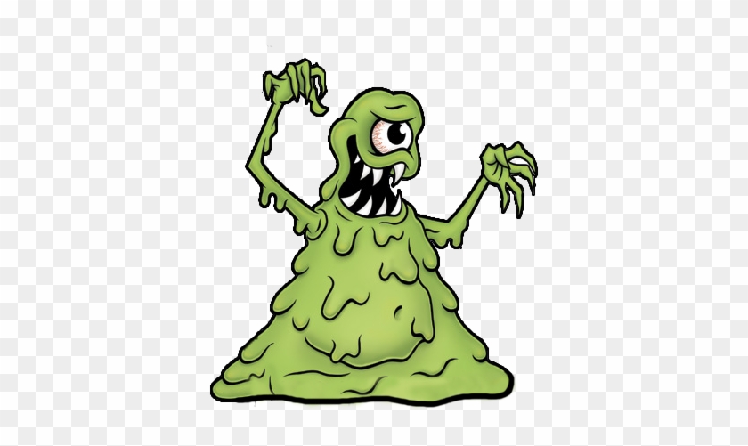 Green Slimy Monster Mascot - Green Slimy Monster #250064