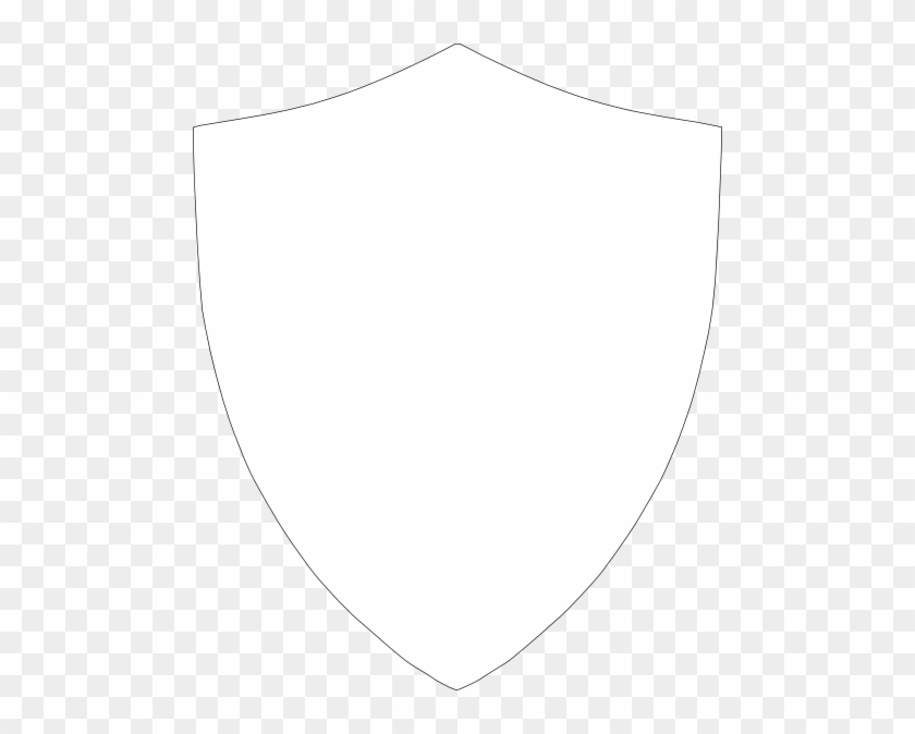 Free Vector Shield Outline Clip Art - Shield White Png #250112