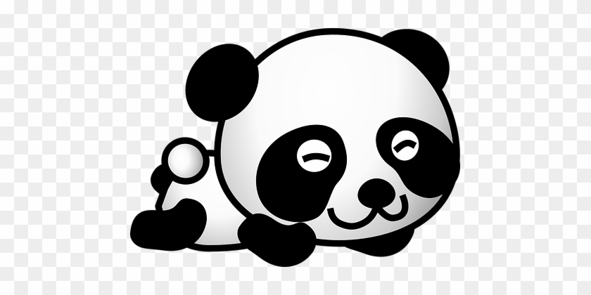 Panda Bear Cute Happy Young Animal Baby Pa - Cute Pandas Clip Art #250125