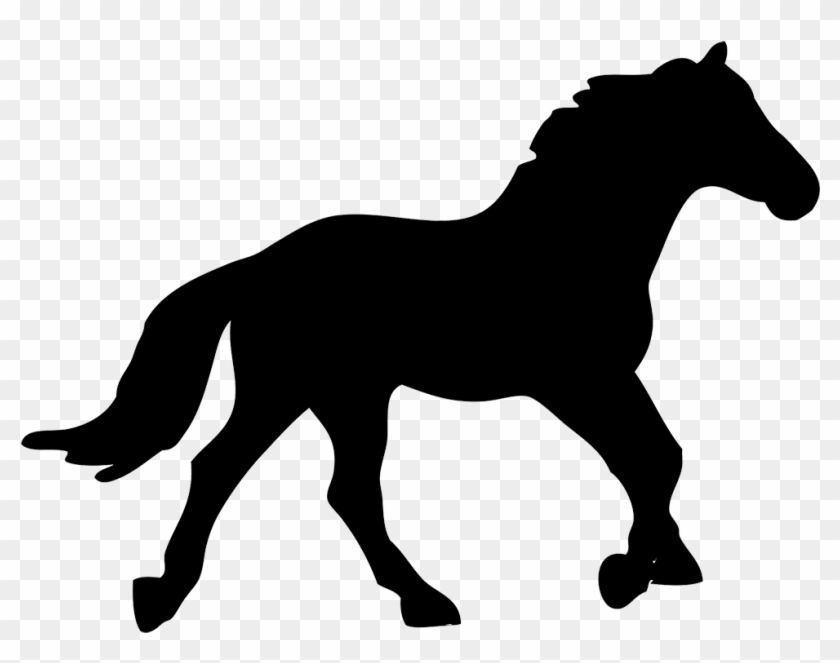 Running Horse Silhouette Clip Art Free - Public Domain Horse Silhouette #250169