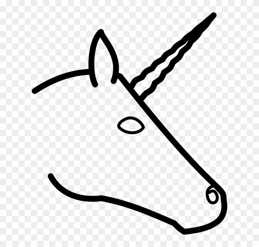 Drawn Horse Unicorn Head - Draw A Unicorn Head Easy #250170