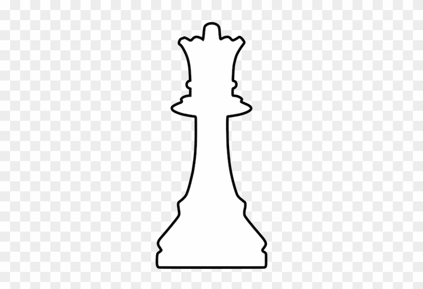 White Silhouette Chess Piece Public Domain Vectors - Piezas De Ajedrez Dama #250184