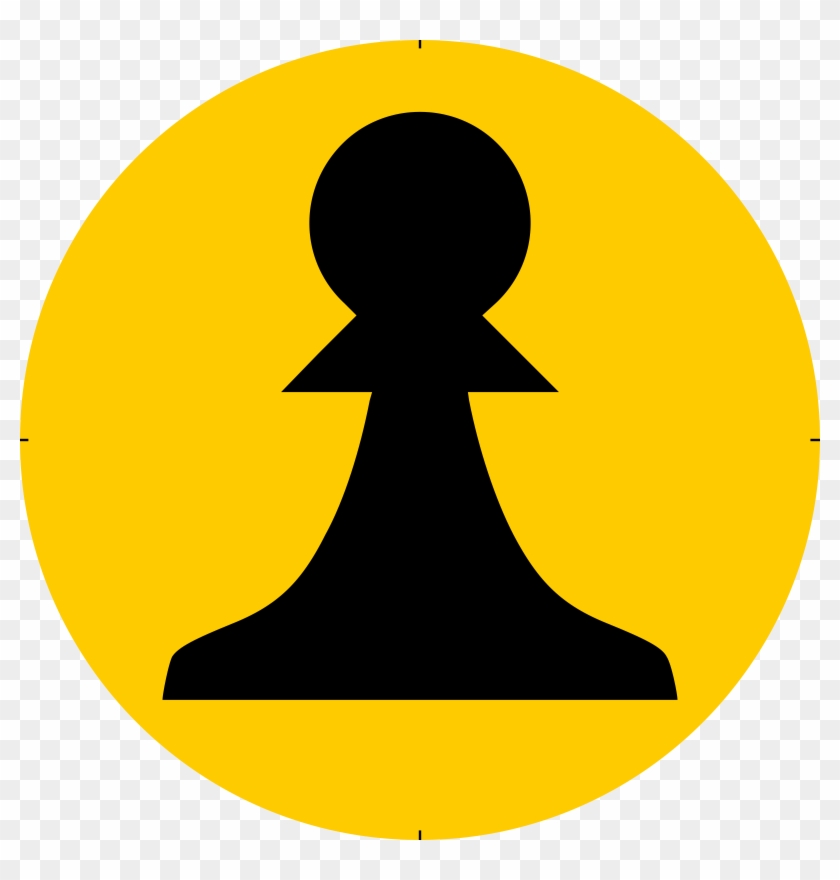 Chess Piece Symbol Black Pawn Peón Negro - Chess Pawn Symbol #250332