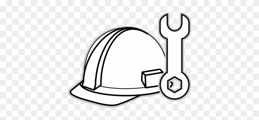Construction Clipart Black And White Gallery For Hard - Draw A Construction Hat #250335