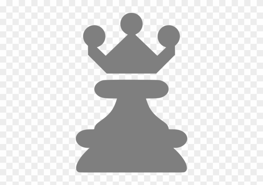 Gray Queen Icon - Chess Queen Icon #250373
