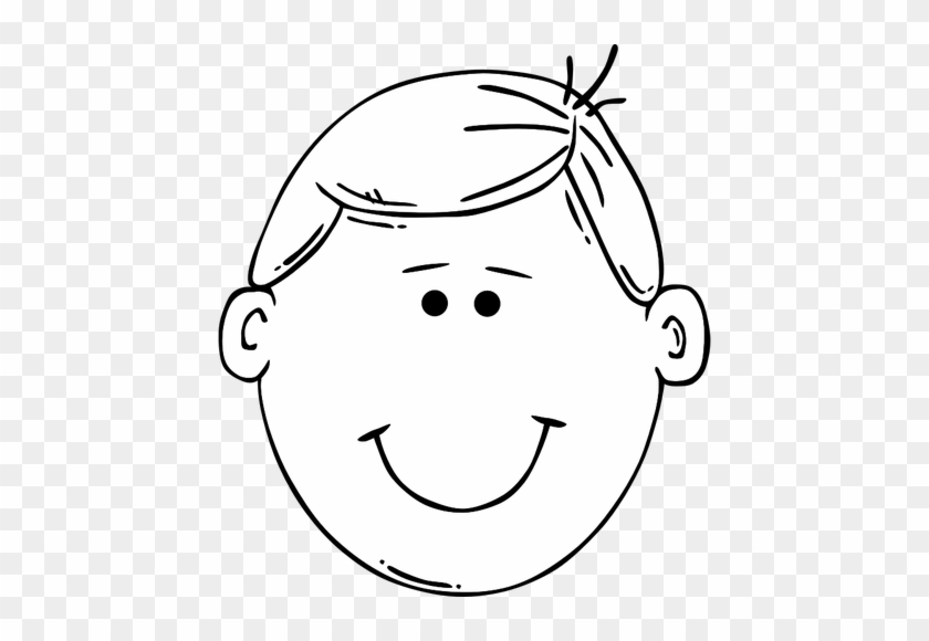Boy Face Clipart Black And White - Head Clipart Black And White #250547