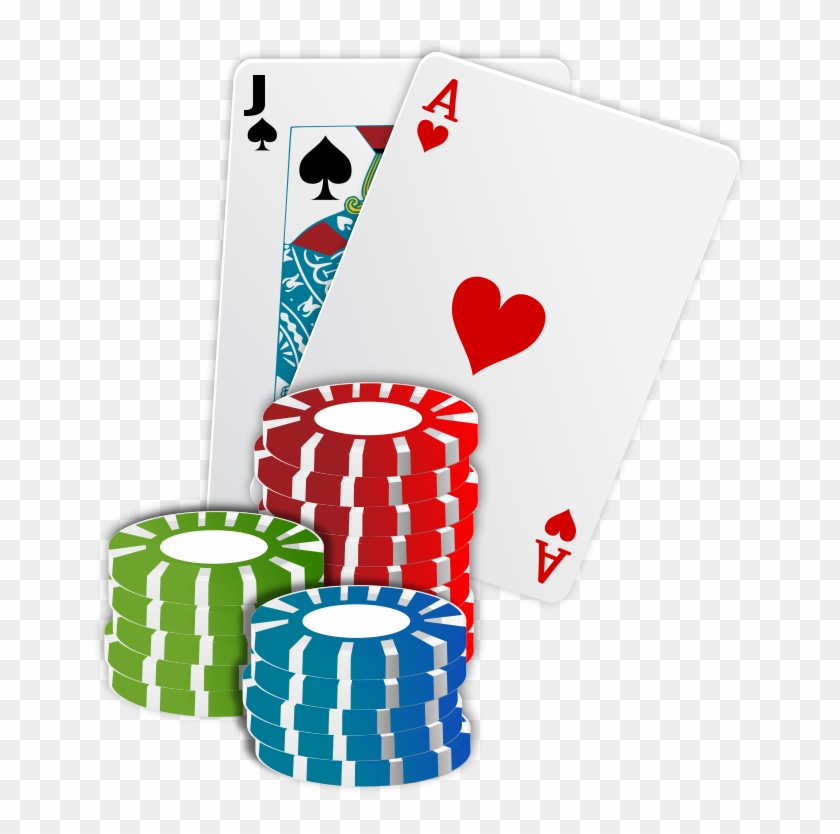 Free Black Jack - Poker Chips And Cards Clipart #250677