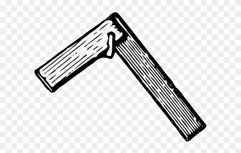 Carpenter Square Tool Clipart - Carpenters Square Clipart Black And White #250793