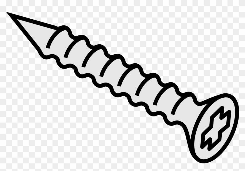 Screws Clipart Black And White - Clipart Image Of Screw #250799
