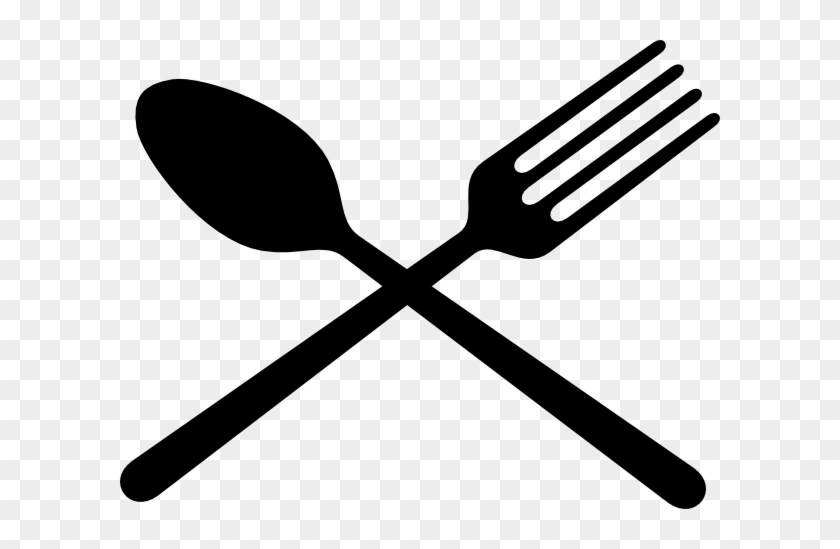 Spoon Clipart Black Png - Spoon And Fork Crossed #250805