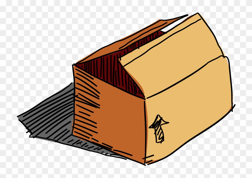 Box - Caja Clipart - Cardboard Box Clipart #250879