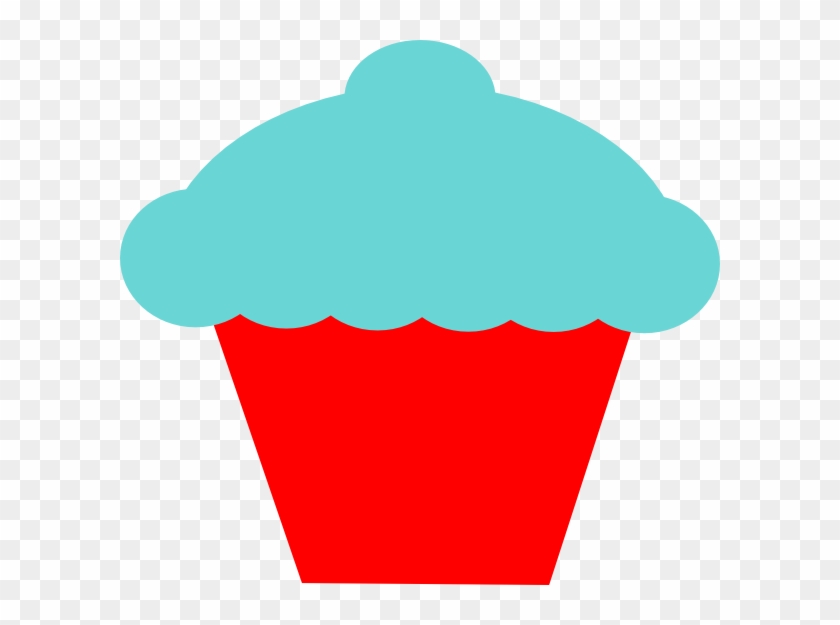 Blue And Red Cupcake Svg Clip Arts 600 X 545 Px - Red Cupcakes Clipart #250936
