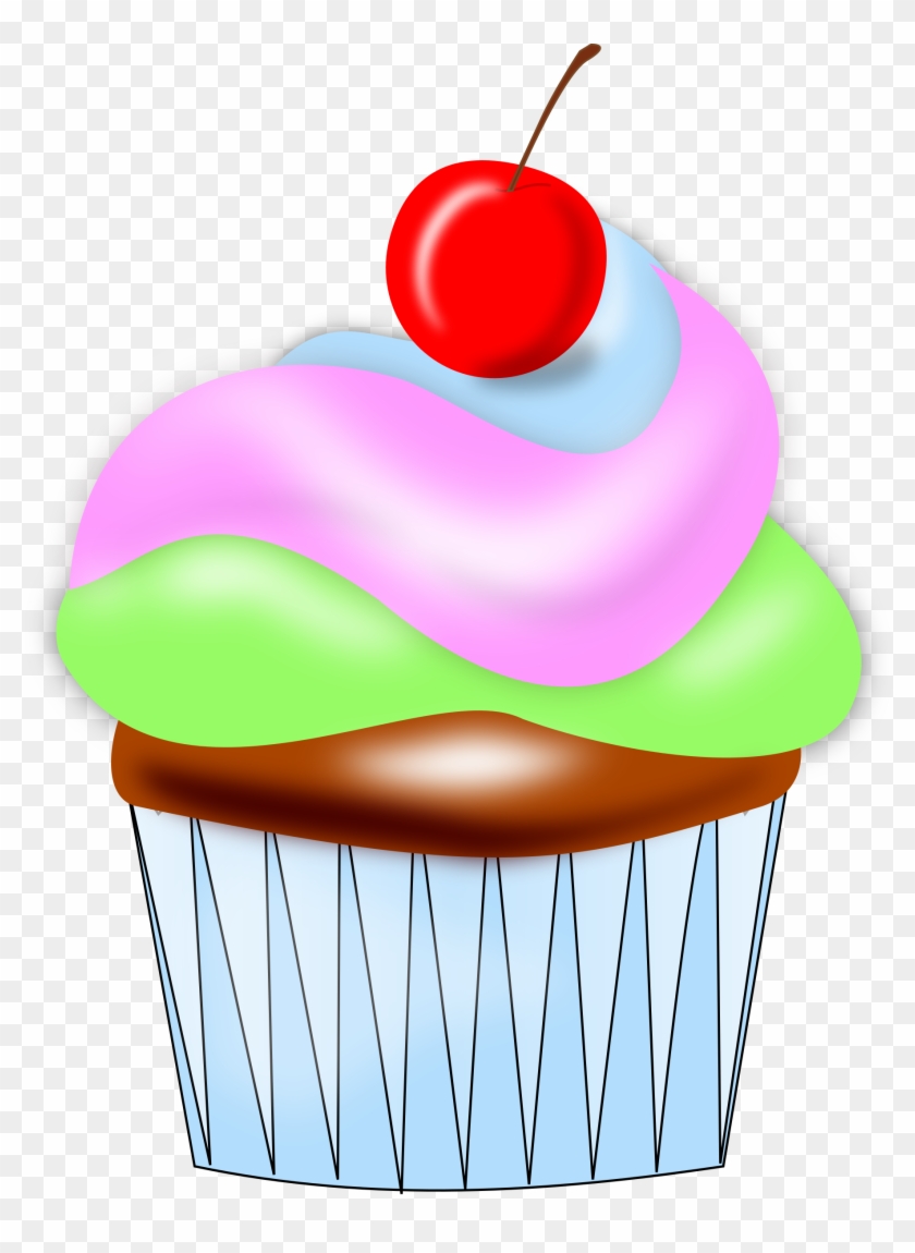 W Cherry - Big Cup Cake Clip Art #250939