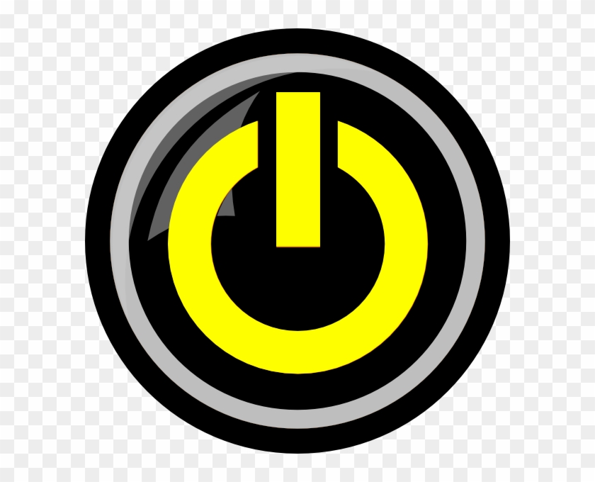 Yellow Power Button Svg Clip Arts 600 X 600 Px - Power Button Yellow Png #250988