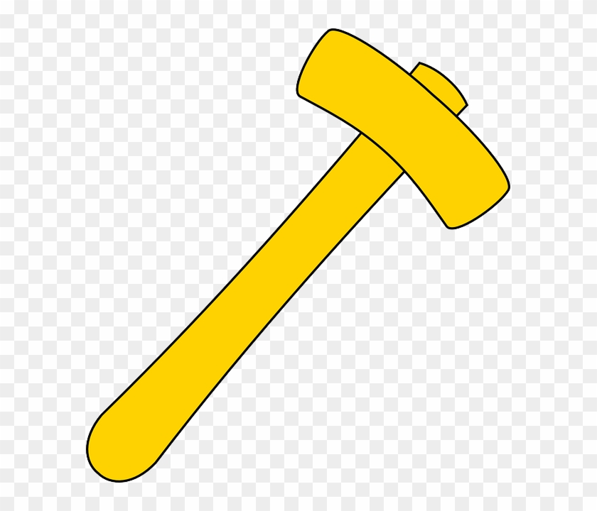 Yellow, Hammer, Tool, Garden - Yellow Hammer #251027