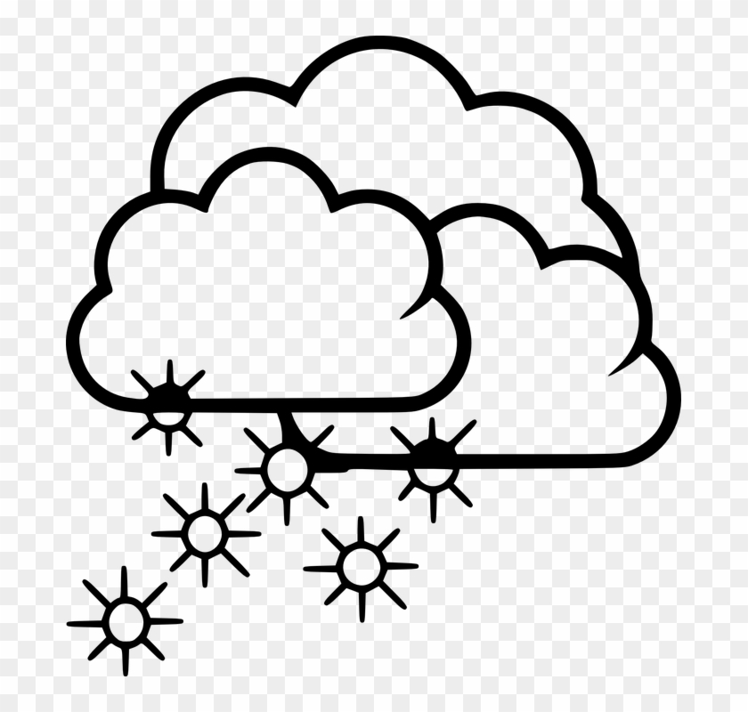 Blizzard Clip Art Clipart Blizzard Clip Art - Cloudy Black And White #1604278