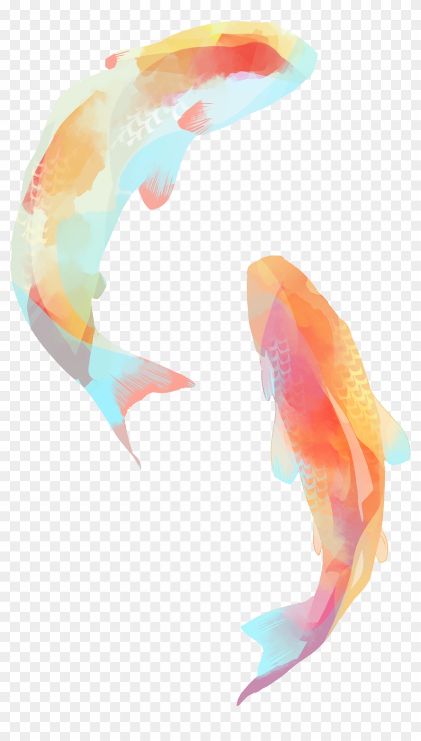 Koi Fish Watercolor Art Png #1604405