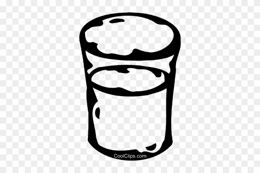 Glass Of Milk Royalty Free Vector Clip Art Illustration - Glass Of Milk Royalty Free Vector Clip Art Illustration #1604434