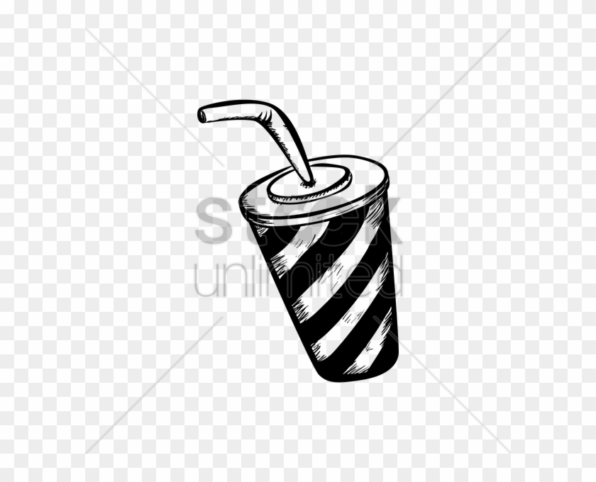 Drink Clipart Takeaway - Cup Drink Black And White Png #1604449