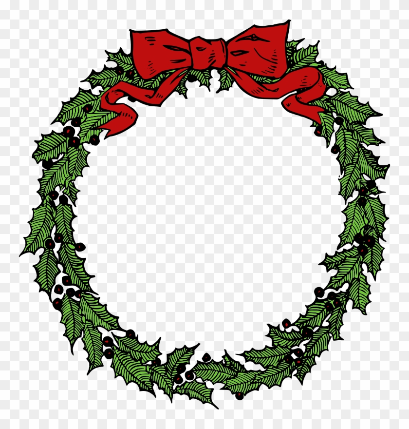Free Wreath Clipart - Christmas Wreath Clipart Free #1604471