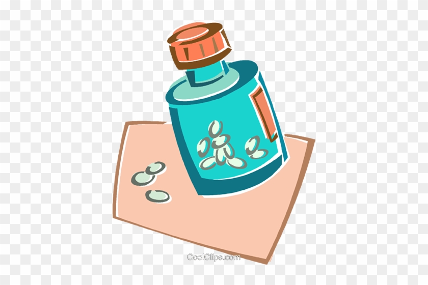 Pill Bottle Royalty Free Vector Clip Art Illustration - Pill Bottle Royalty Free Vector Clip Art Illustration #1604496