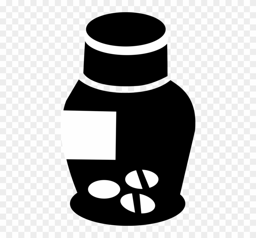 Vector Illustration Of Prescription Medicine Bottle - Vector Illustration Of Prescription Medicine Bottle #1604499