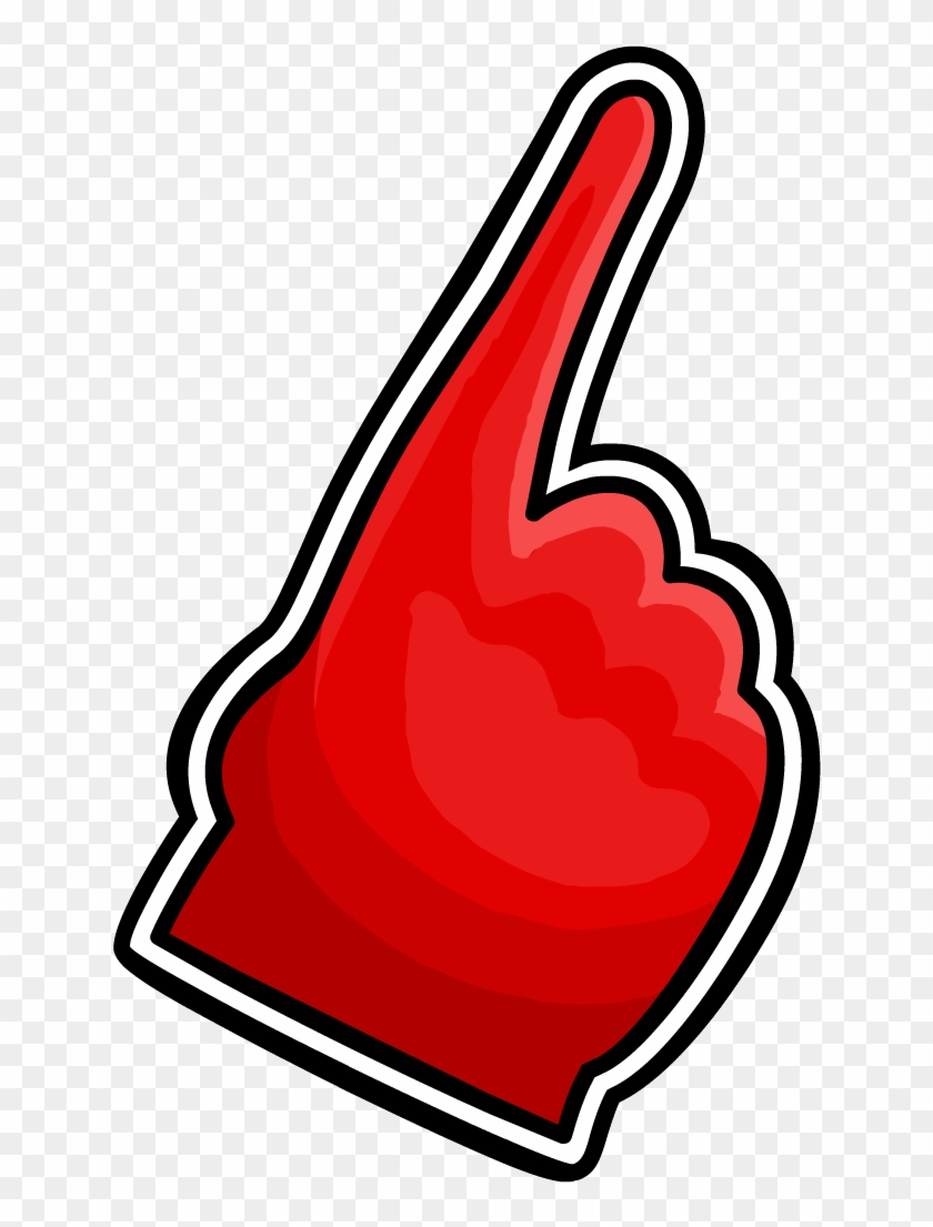 Red Foam Finger Club - Red Pointing Finger Png #1604557