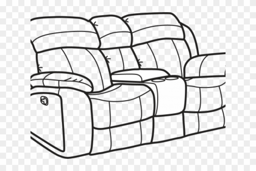 Sofa Clipart Coloring Page - Recliner #1604616