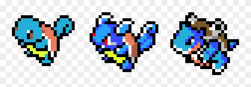 Squirtle Evolution Line - Pixel Art Pokemon Starter #1604683