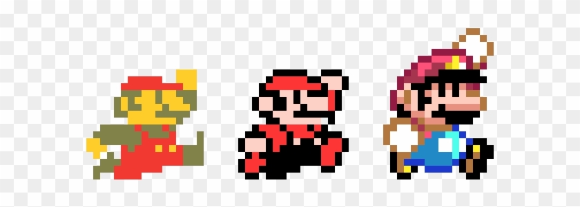 Evolution Of Jumping Mario's - Jumping Mario Pixel Art #1604726