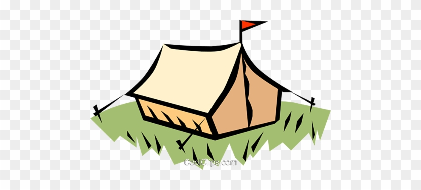 Camping Tent Royalty Free Vector Clip Art Illustration - Scout Camp #1604752