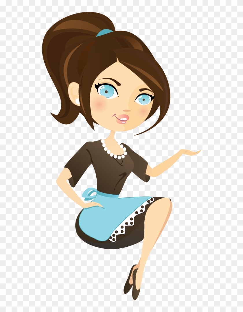 Free Blog, Apron, Blog Templates Free, Free Characters, - Teacher With Black Hair Clipart #1604985