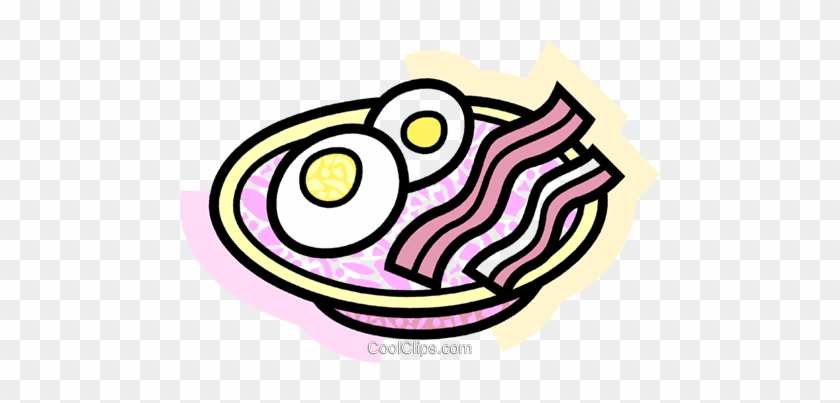 Bacon & Eggs Royalty Free Vector Clip Art Illustration - Bacon & Eggs Royalty Free Vector Clip Art Illustration #1605238
