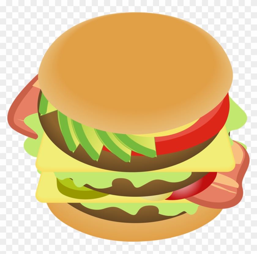 Cheeseburger Hamburger Veggie Burger Bacon Fast Food - ハンバーガー イラスト ベクター フリー #1605255