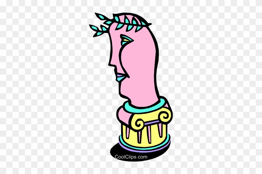 Caesar's Head Royalty Free Vector Clip Art Illustration - Caesar's Head Royalty Free Vector Clip Art Illustration #1605313