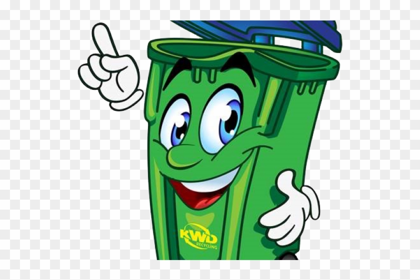 Recycle Clipart Recycled Material - Cartoon Recycling Bin Png #1605335