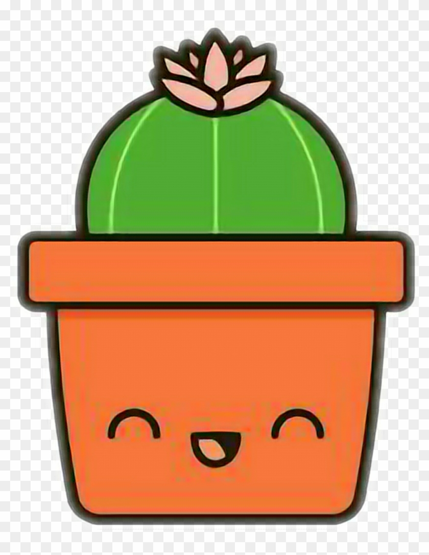 Cactus Sticker - Cactus Kawaii Png #1605345