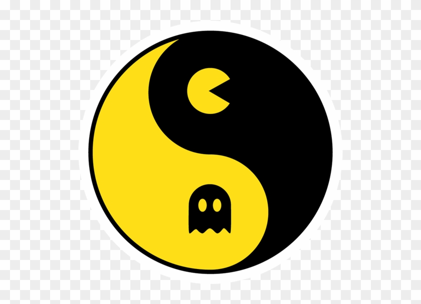 Pacman Yin Yang Sticker - Pacman Yin Yang #1605383