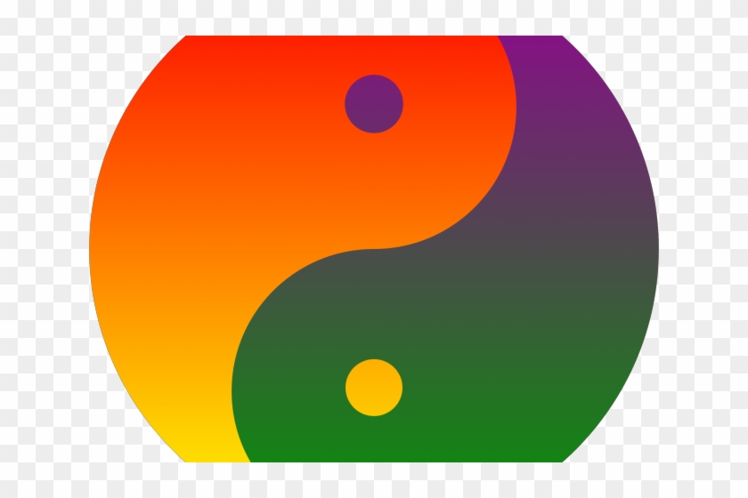 Drawn Rainbow Yin Yang - Circle #1605387