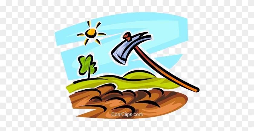 Garden Hoe Royalty Free Vector Clip Art Illustration - Zappare Clipart #1605555