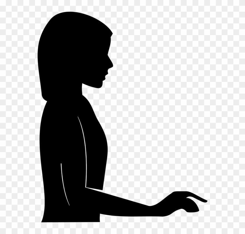 Woman Side View Clipart #1605609