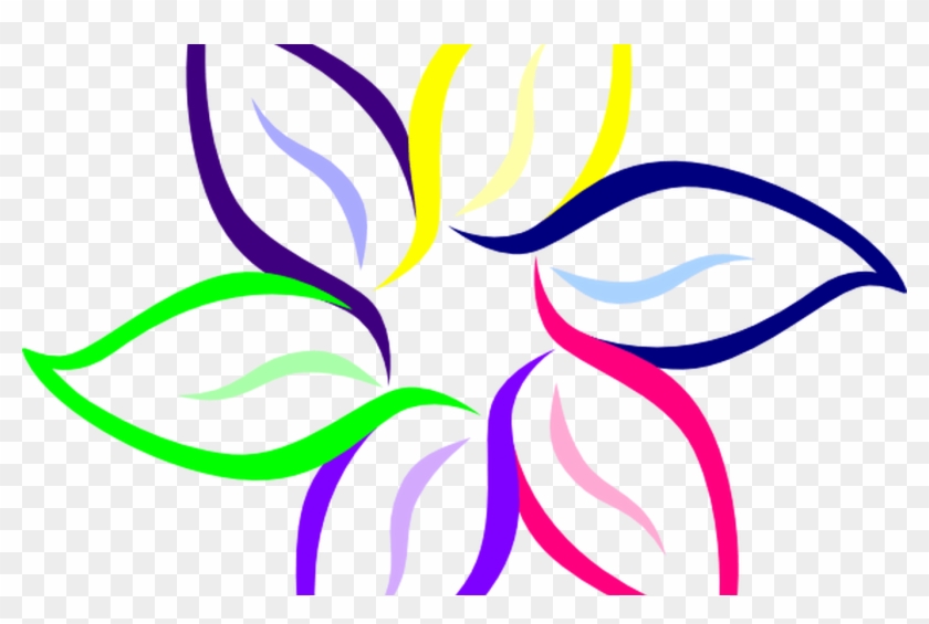 Multi Color Flower Clip Art At Clkercom Vector Clip - Easy Things To Draw Flowers #1605735