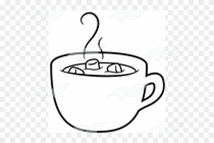 Hot Chocolate Clipart Black And White - Line Art #1605789