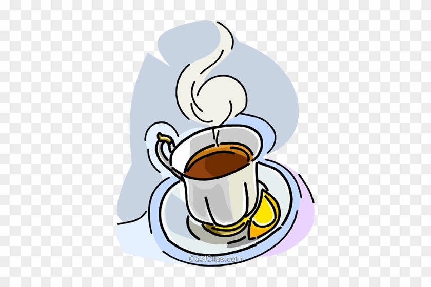 Cup Of Tea With Lemon Royalty Free Vector Clip Art - Clipart Tè Al Limone #1605801