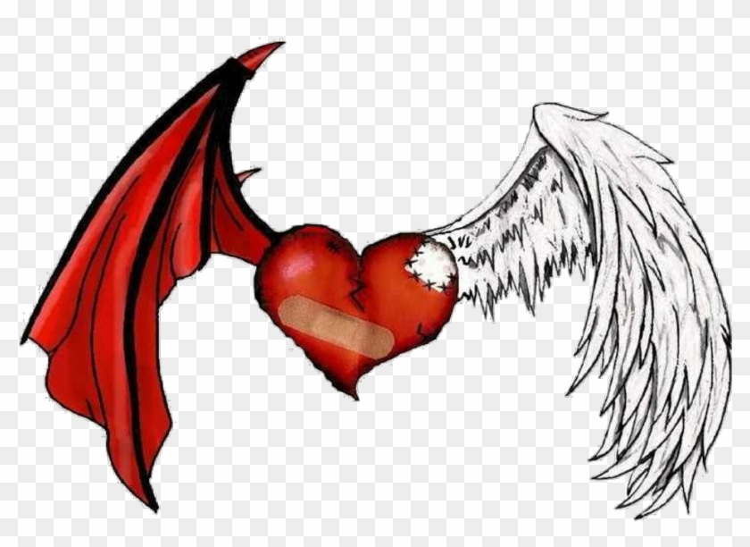 Heart Sticker - Broken Heart With Wings #1605867