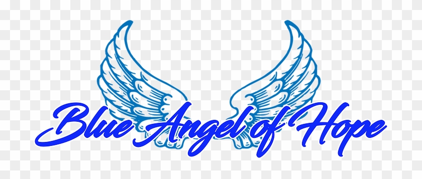 Blue Angel Of Hope Logo Blacksword - Cartoon Angel Wings Png #1605877